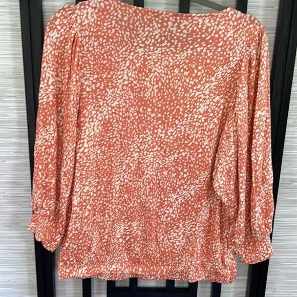NWT Simply Vera peach rayon three-quarter sleeve blouse top size M - Picture 4 of 5